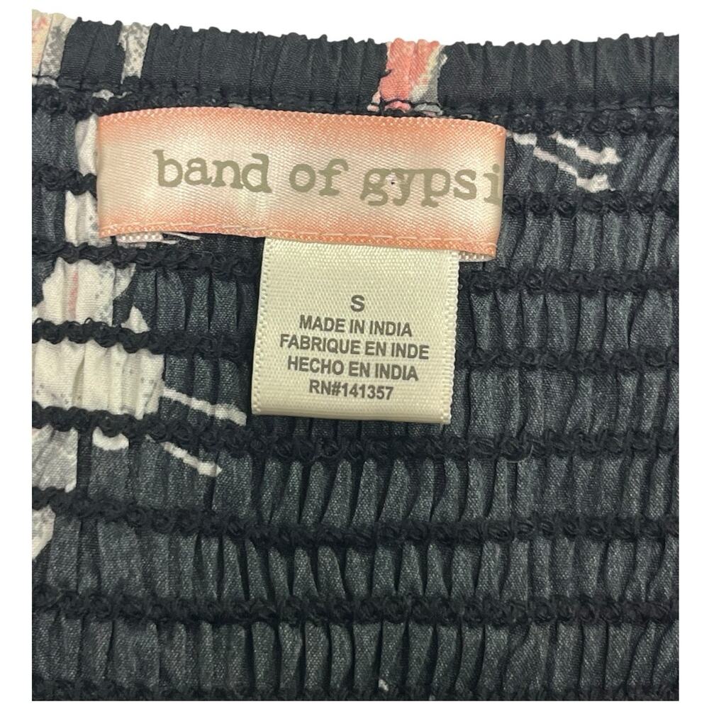 Band Of Gypsies Romper Maxi Dress Womens Small Blue Bird Boho Festival Flowy - Picture 12 of 13